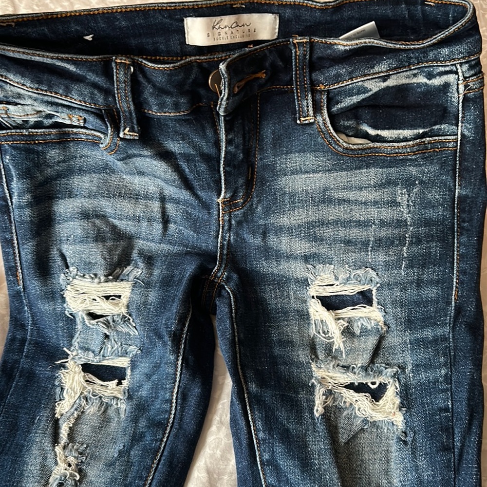 KANCAN signature jeans distressed/patched size 25